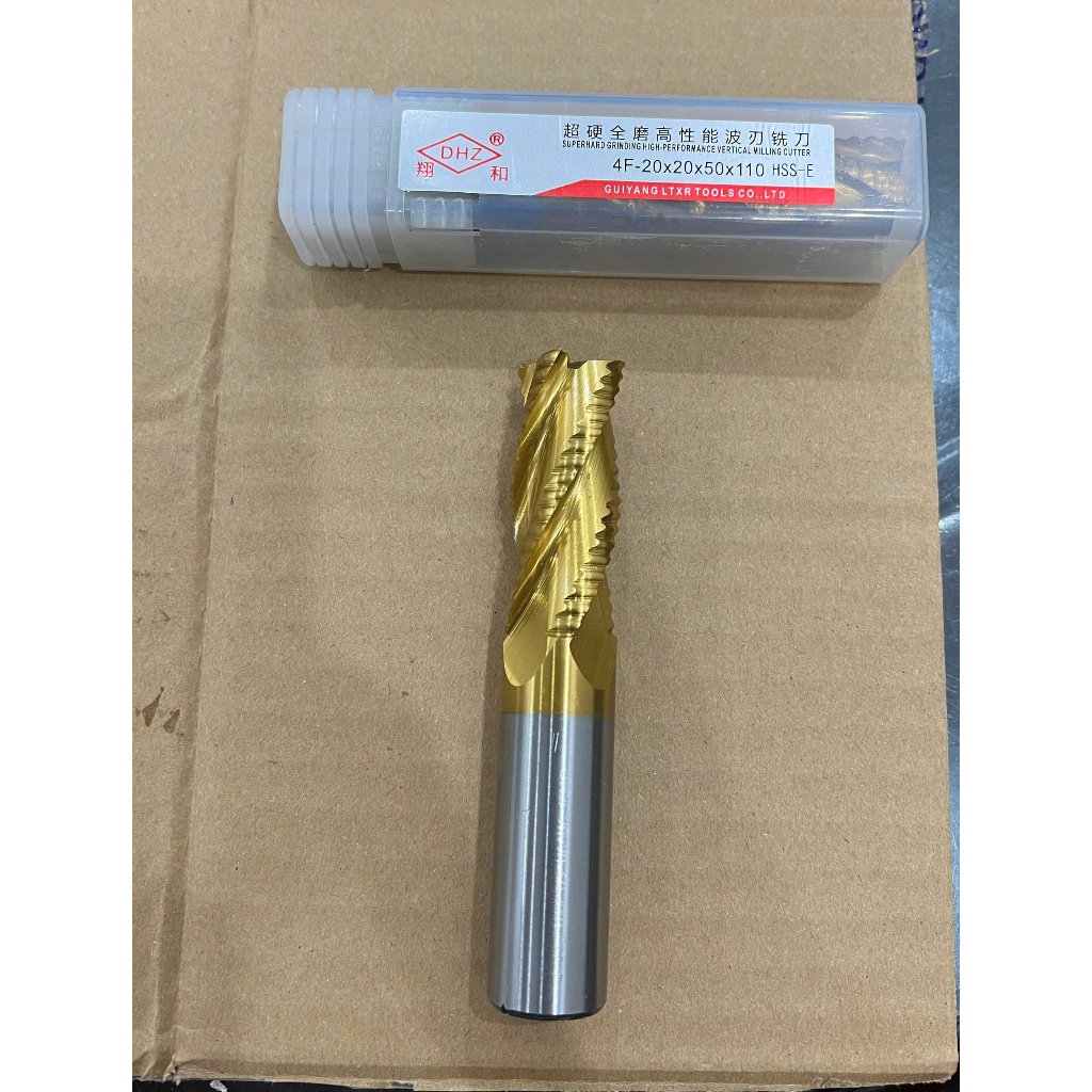 Phay ngón PHÁ THÔ thép gió 4 me cắt phủ tin có độ cứng cao phay thép cứng inox ngon