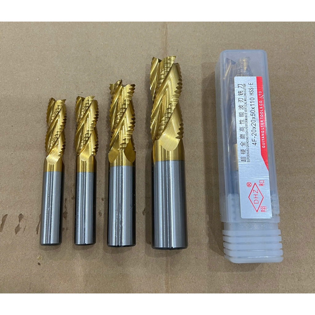 Phay ngón PHÁ THÔ thép gió 4 me cắt phủ tin có độ cứng cao phay thép cứng inox ngon