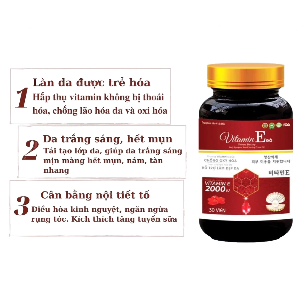 Ưu điểm Vitamin E Đỏ