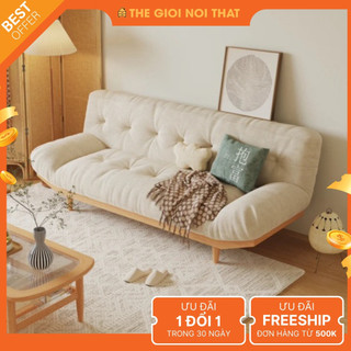 GHẾ SOFA GIƯỜNG GẤP GỌN KHUNG GỖ - SOFA GIƯỜNG CHÍNH HÃNG BẢO HÀNH 2 NĂM