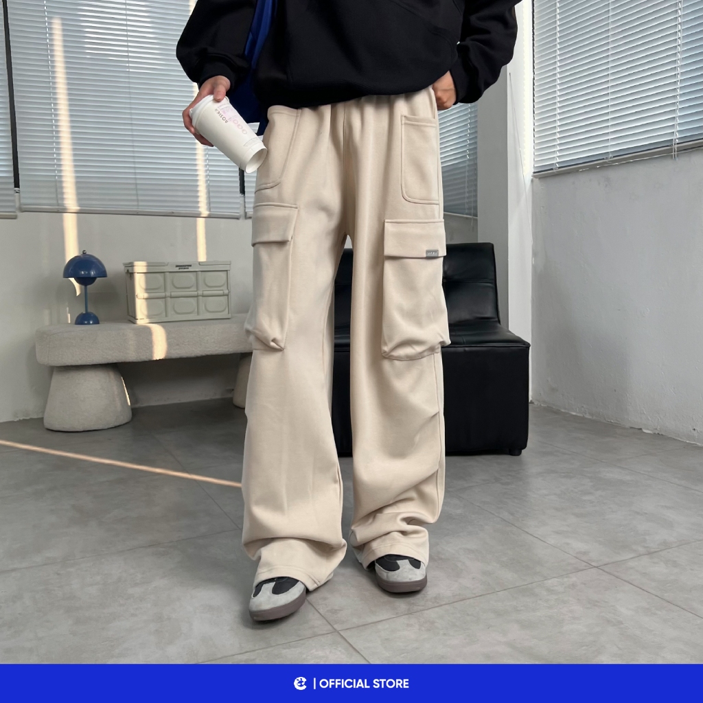 Quần ống rộng dài nỉ suông unisex Local Brand Chính Hãng City Cycle Quần dài Waypa