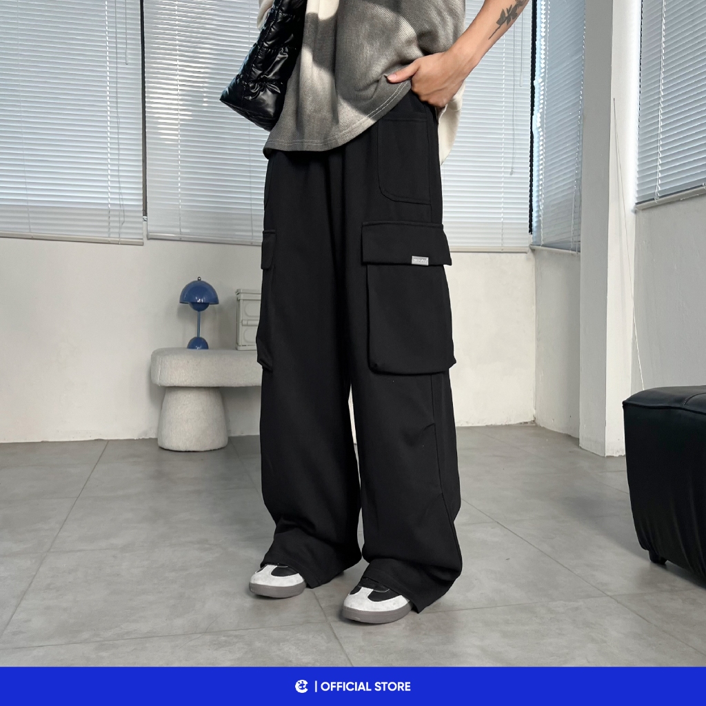 Quần ống rộng dài nỉ suông unisex Local Brand Chính Hãng City Cycle Quần dài Waypa