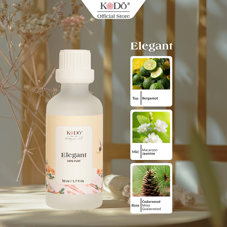 Ảnh Tinh Dầu Nước Hoa KODO Elegant Hương Thanh Lịch Làm Thơm Phòng, Không Gian, Quần Áo - Classic - Chai 10/50/100ml 1