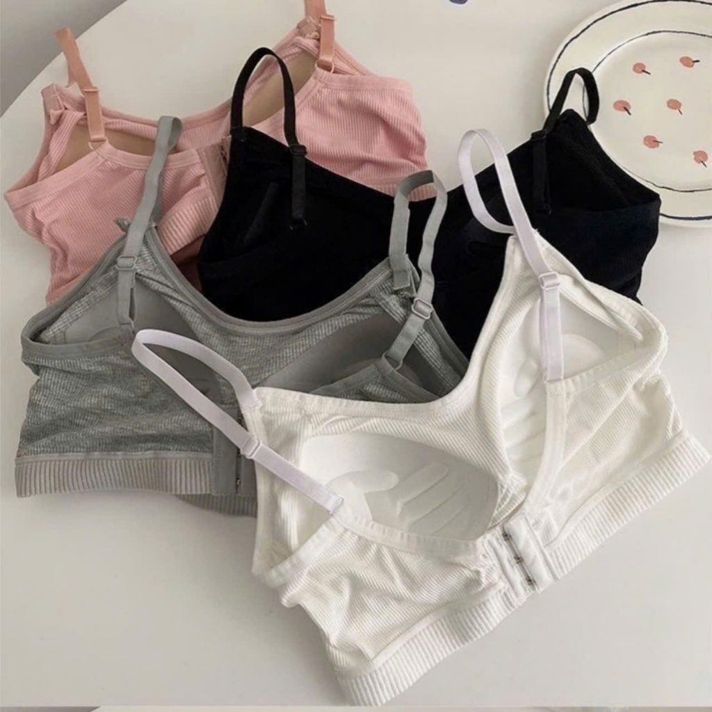 Áo bra có đệm mút ngực 389, Bra cotton có móc cài sau