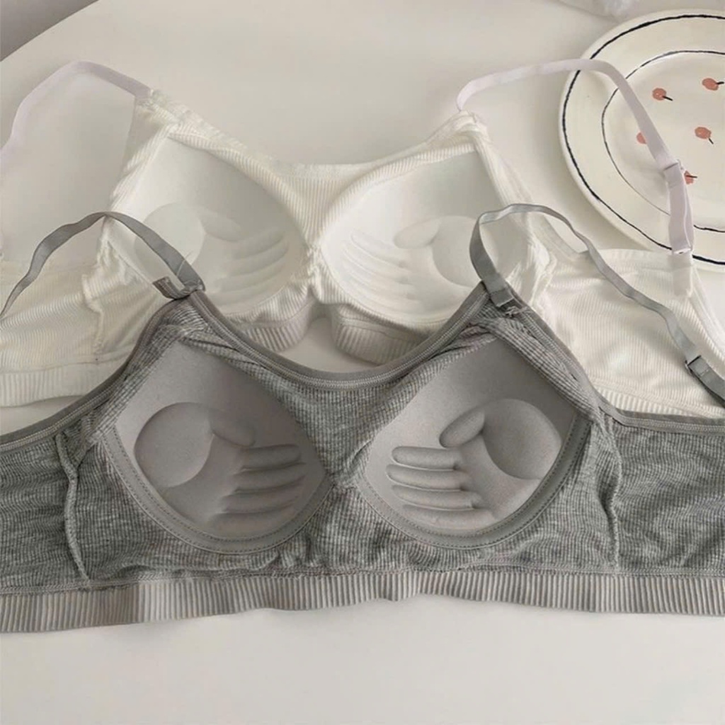 Áo bra có đệm mút ngực 389, Bra cotton có móc cài sau
