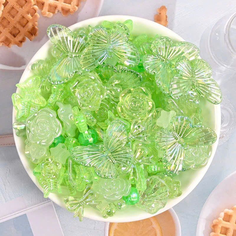 CHARM HỖN HỢP HOA BƯỚM TRONG SUỐT ĐỦ LOẠI