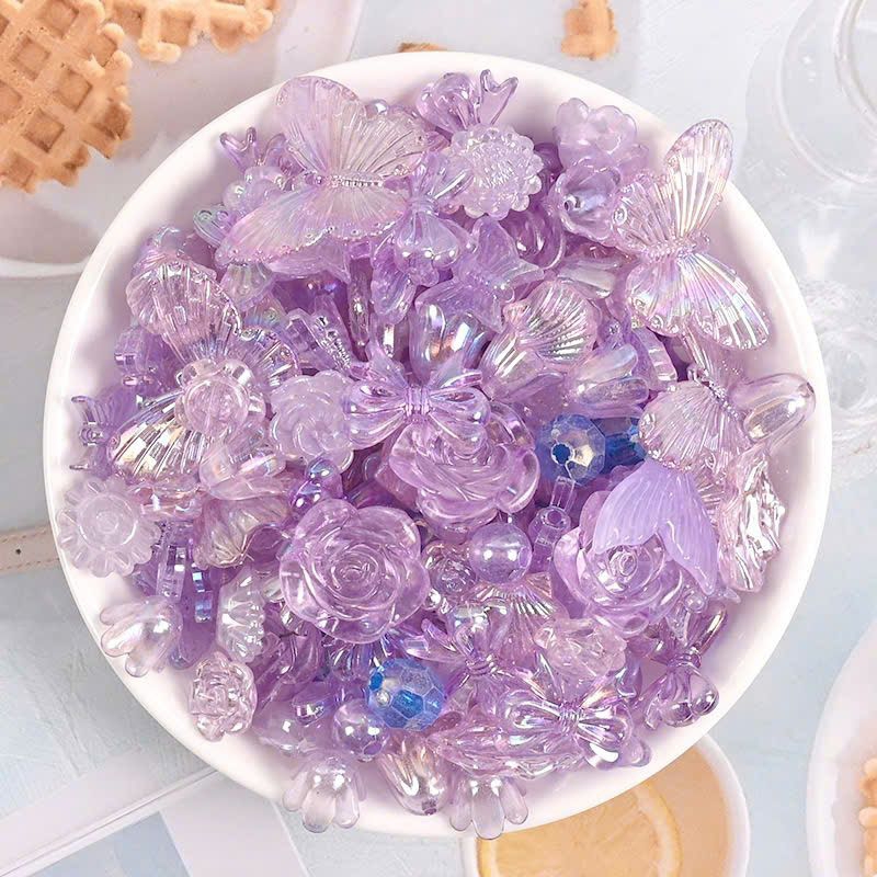 CHARM HỖN HỢP HOA BƯỚM TRONG SUỐT ĐỦ LOẠI