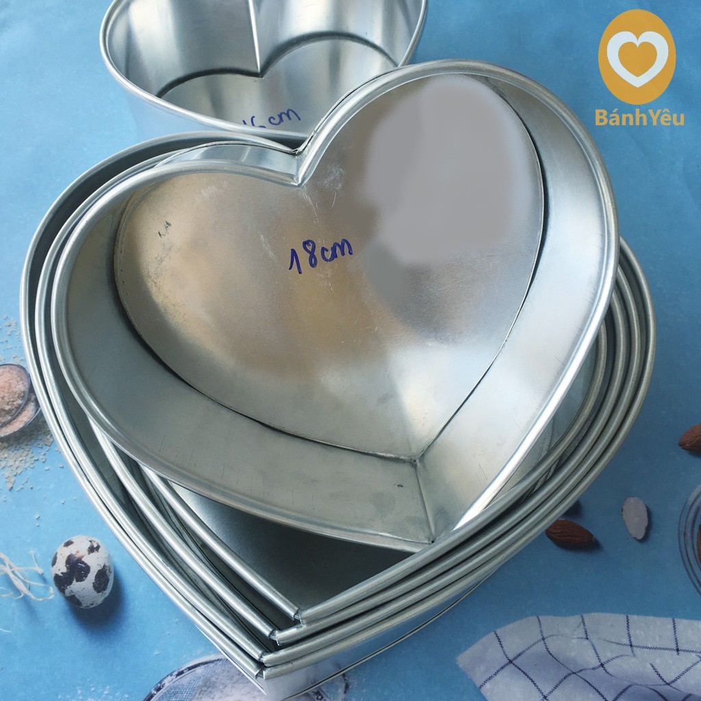 Khuôn nhôm tim đế rời làm khuôn bánh - KHTC