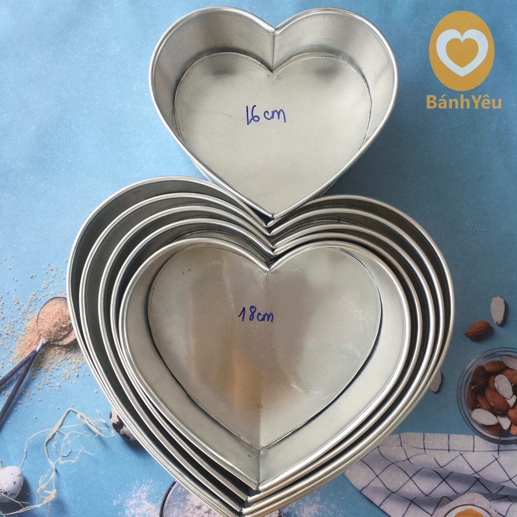 Khuôn nhôm tim đế rời làm khuôn bánh - KHTC