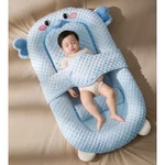 Gối chống trào ngược cho bé 1 mặt nhung cao cấp 1 mặt luới tổ ong thoáng khí đệm ngủ di động cho bé thông hơi — ảnh 2