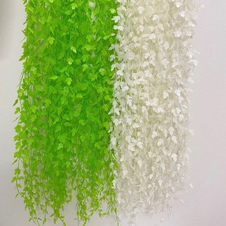 Hoa giả - Cành lá rủ Lucas 120cm cành 7 nhánh trang trí nhà cửa, decor cửa hàng, che nắng mát mẻ