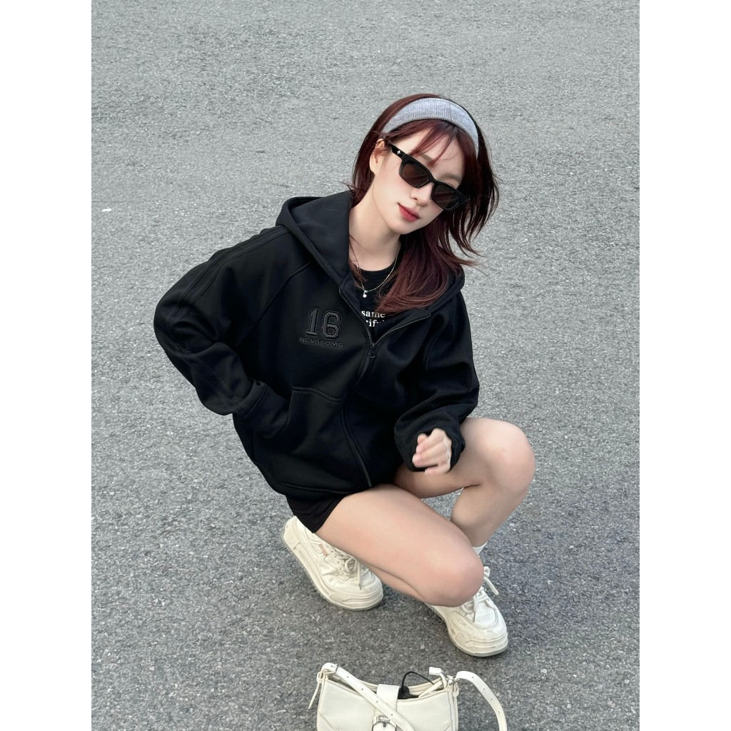 [Xả Hàng] Áo Hoodie Zip 16 Form Boxy Local Brand NEVASOME - Nỉ Lót Lông Cừu 5 Màu 360 gsm Dài Tay Nam Nữ