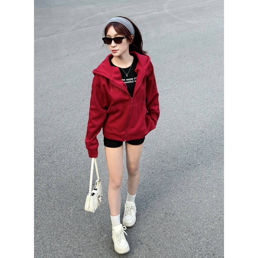 [Xả Hàng] Áo Hoodie Zip 16 Form Boxy Local Brand NEVASOME - Nỉ Lót Lông Cừu 5 Màu 360 gsm Dài Tay Nam Nữ