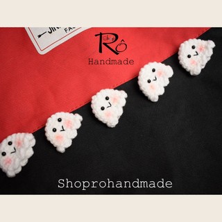 Ghim cài áo Hồn Ma tinh nghịch dễ thương 3cm |Pin, trâm cài balo, cặp, huy hiệu |Shop Rô Handmade