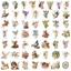 Set 60 Sticker Nàng tiên nghệ thuật cổ điển Chống Nước Dán Laptop Vali Mũ Bảo Hiểm Sổ Tay