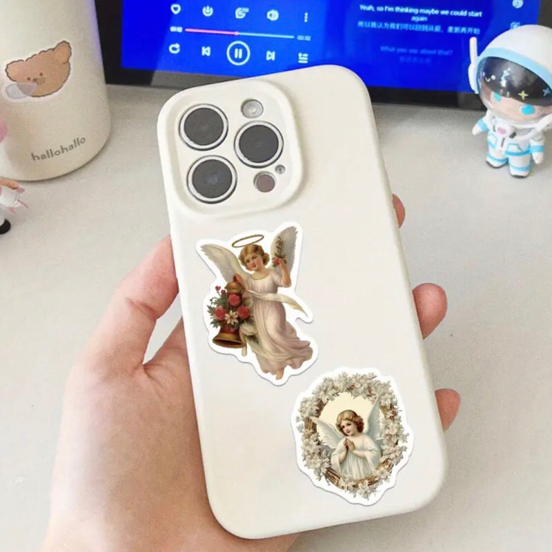 60 sticker nàng tiên nghệ thuật cổ điển trang trí siêu đẹp  trang trí sổ tay note book laptop mũ bảo hiểm chống nước tốt