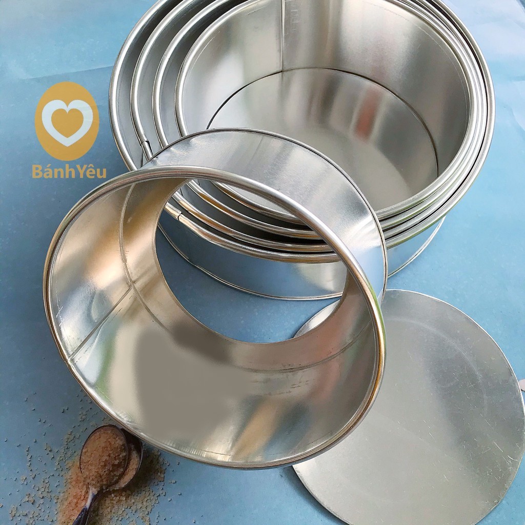 Khuôn bánh nhôm tròn đế rời