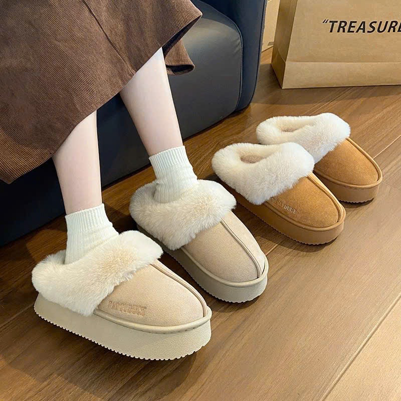 Sục nữ cổ Lông PATTI DUCK chất lông siêu mềm mịn đế cao 4cm