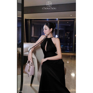 Đầm lụa cổ yếm ( kèm ảnh thật)