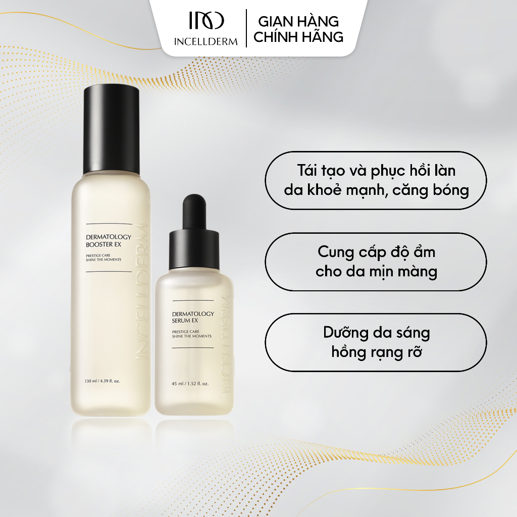 Set Booster & Serum tái tạo, phục hồi da căng bóng - Incellderm