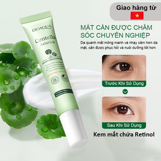 Kem Dưỡng Da Mắt Centella asiatica 20g Làm Trắng Dưỡng Ẩm Chống Nếp Nhăn Lão Hóa Xóa Mờ Bọng Mắt Quầng Thâm