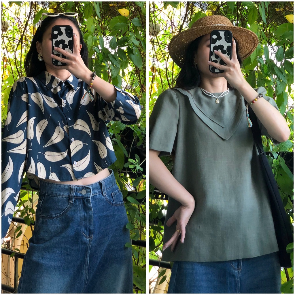 Áo kiểu, áo sơ mi vintage tuyển chọn [April6 clothing]🍂 áo babydoll, hai dây, phối ren, áo lưới, áo đũi tiểu thư 2hand