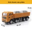 Đồ chơi xe tải chở đá kèm 2 cục đá bằng nhựa ABS cứng cáp, an toàn, chạy đà quán tính, kích thước lớn