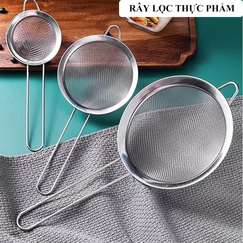 Vợt lọc đa năng rây lọc siêu bằng inox lọc bột lọc trà lọc bã vớt cặn ...