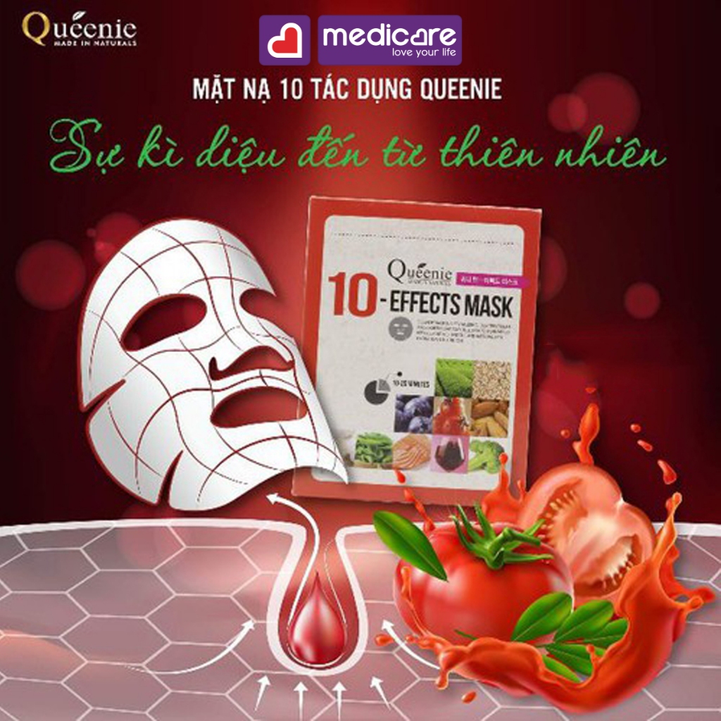 Mặt Nạ Dưỡng Da 10 tác dụng QUEENIE 10 Effect Mask 21g