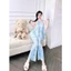 Đồ ngủ cổ yếm hở lưng quần dài nữ vải Latin in 3D cao cấp freesize dưới 54kg - cn98