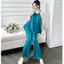 Set đồ ngủ nữ cổ yếm quần dài mặc nhà vải Latin mềm mát Freesize 54kg -cn90