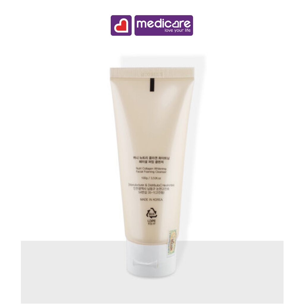 Sửa Rửa Mặt QUEENIE Nutri-Collagen Whitening Facial Foam 100g