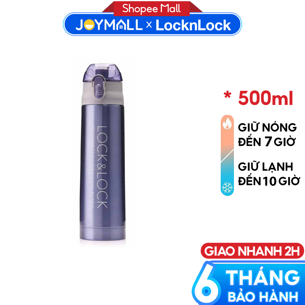 Bình giữ nhiệt LocknLock Vaccum Bottle 500ml LHC6800FU, Hàng Chính Hãng, thép không gỉ - JoyMall | BigBuy360 - bigbuy360.vn