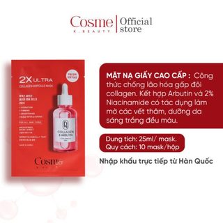 10M MẶT NẠ GIẤY CAO CẤP TRẮNG DA - NÂNG CƠ COSME 2X