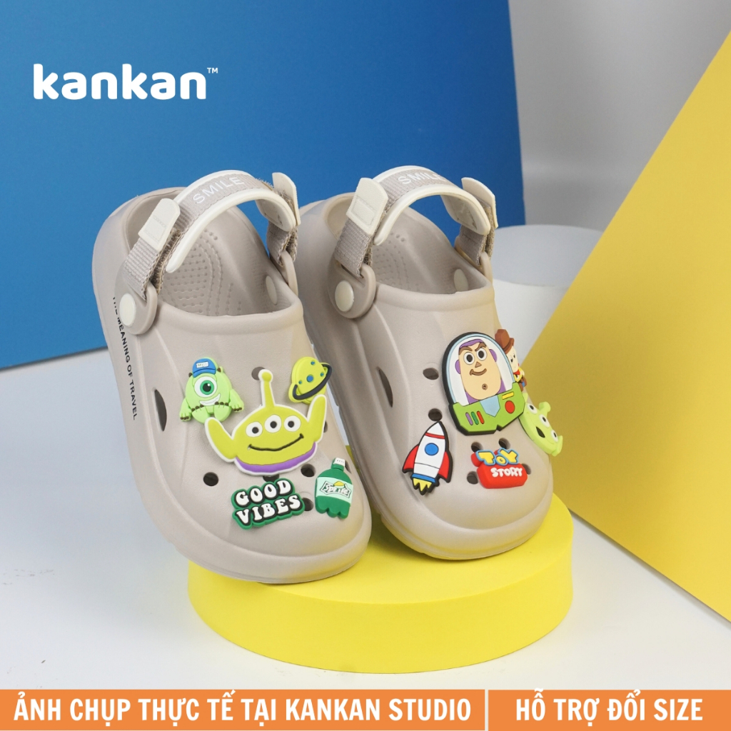 Sục Bé Trai Siêu Nhân KanKanStore Dép Sục Có Quai Nhẹ Êm Chống Trơn Trượt KA11