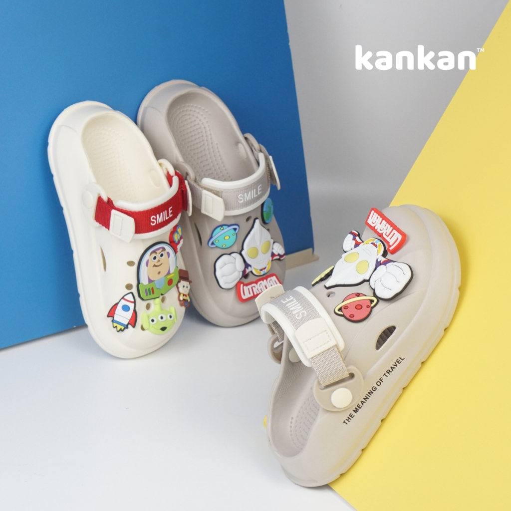 Sục Bé Trai Siêu Nhân KanKanStore Dép Sục Có Quai Nhẹ Êm Chống Trơn Trượt KA11