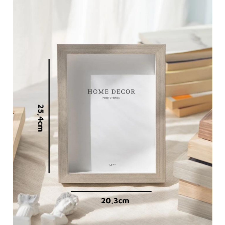 Ảnh Khung Hình Gỗ Màu Nâu, Xám , Sồi  5inch Nhiều Kích Thước | Index Living Mall | Nhập Khẩu Thái Lan 1
