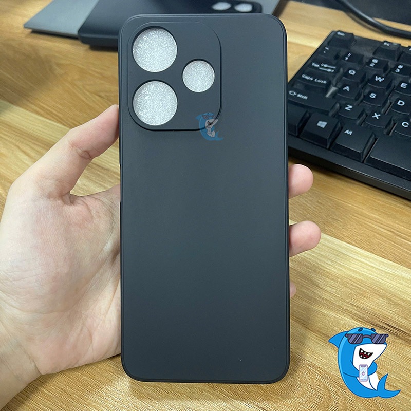 Ốp lưng Redmi 13 bảo vệ cam điện thoại toàn diện cạnh vuông nhựa dẻo tpu bibi glass