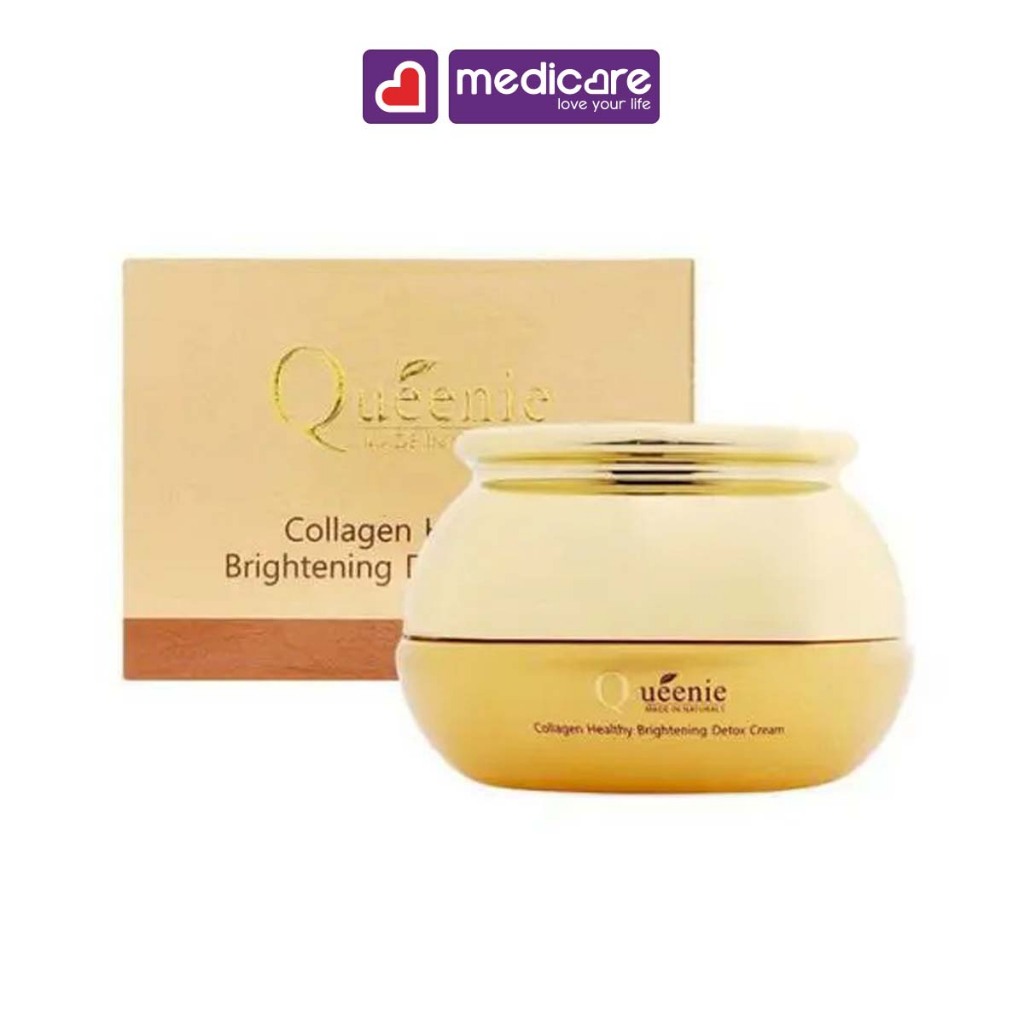 Kem Nám & Mụn QUEENIE Collagen Healthy Brightening Detox Cream 50ml