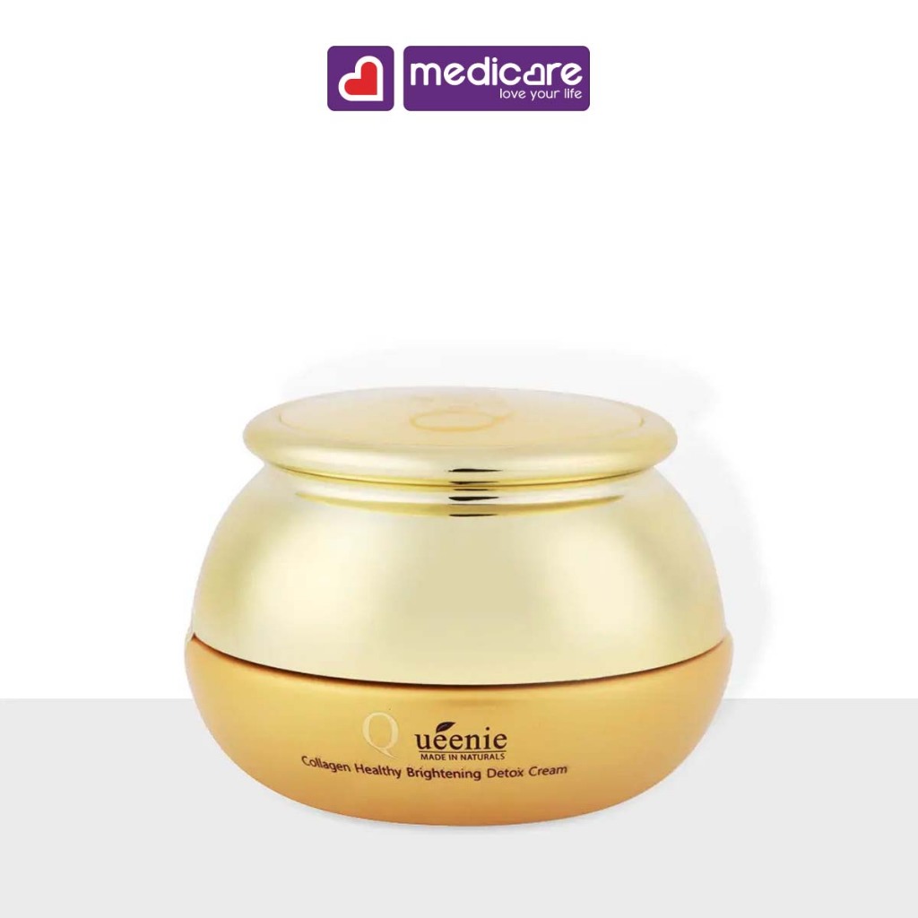 Kem Nám & Mụn QUEENIE Collagen Healthy Brightening Detox Cream 50ml