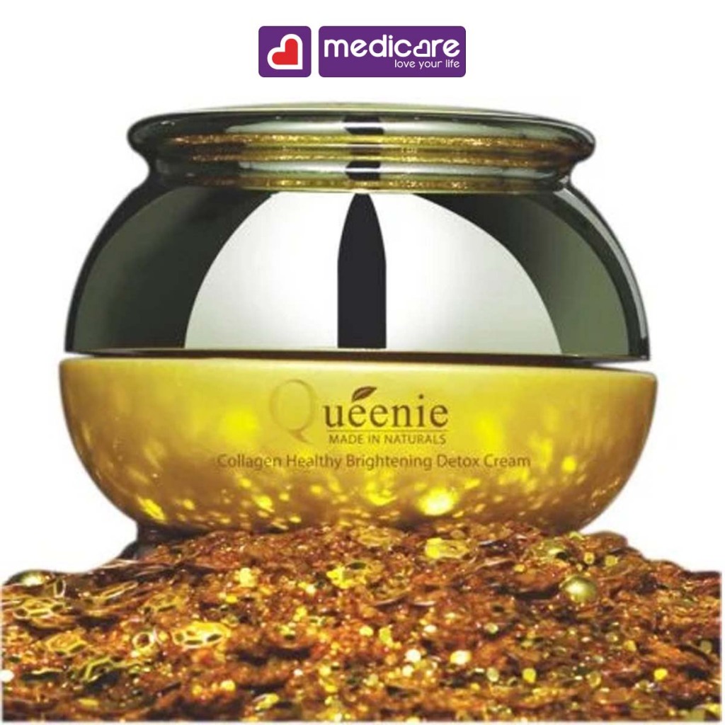 Kem Nám & Mụn QUEENIE Collagen Healthy Brightening Detox Cream 50ml