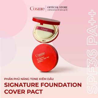 Phấn phủ Cao Cấp nâng tone kiềm dầu COSME Signature Foundation Cover Pact SPF36 PA++
