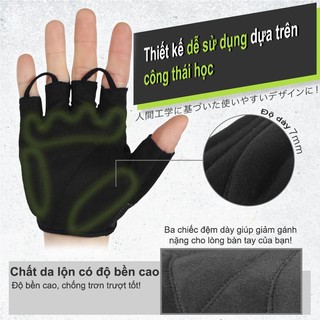 Lysin găng tay thể thao thương hiệu nhật bọc nửa ngón tập tạ tập gym câu cá lure xe đạp xe máy chống trượt