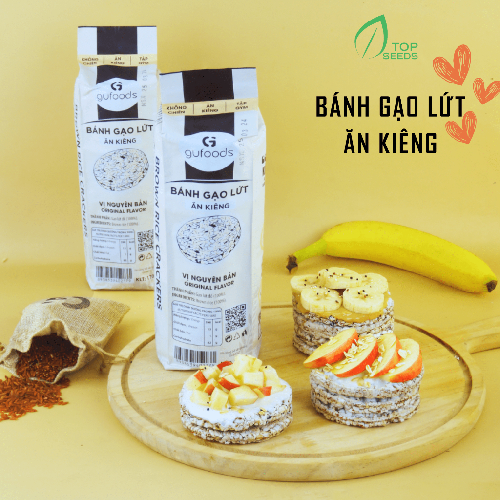 Bánh Gạo Lứt, Bánh Ăn Kiêng Giảm Cân Không đường, Phù hợp Eat clean, Ăn ...