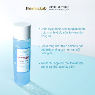 Toner tinh chất thuần chay phục hồi dưỡng ẩm da SHINCOS.LAB HA B5