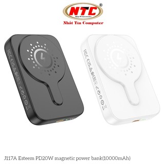 Sạc dự phòng không dây Hoco J117A 10000mAh Wireless Charge 15W, QC 3.0 22.5W và TypeC PD 20W
