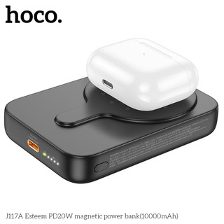 Sạc dự phòng không dây Hoco J117A 10000mAh Wireless Charge 15W, QC 3.0 22.5W và TypeC PD 20W