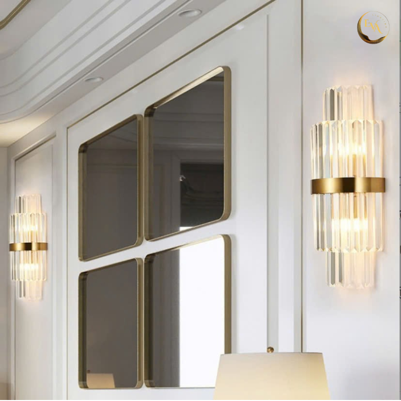 Đèn gắn tường pha lê EVA AA2/GĐ D170*H400 phong cách sang trọng trang trí nhà cửa hiện đại bảo hành 24 tháng