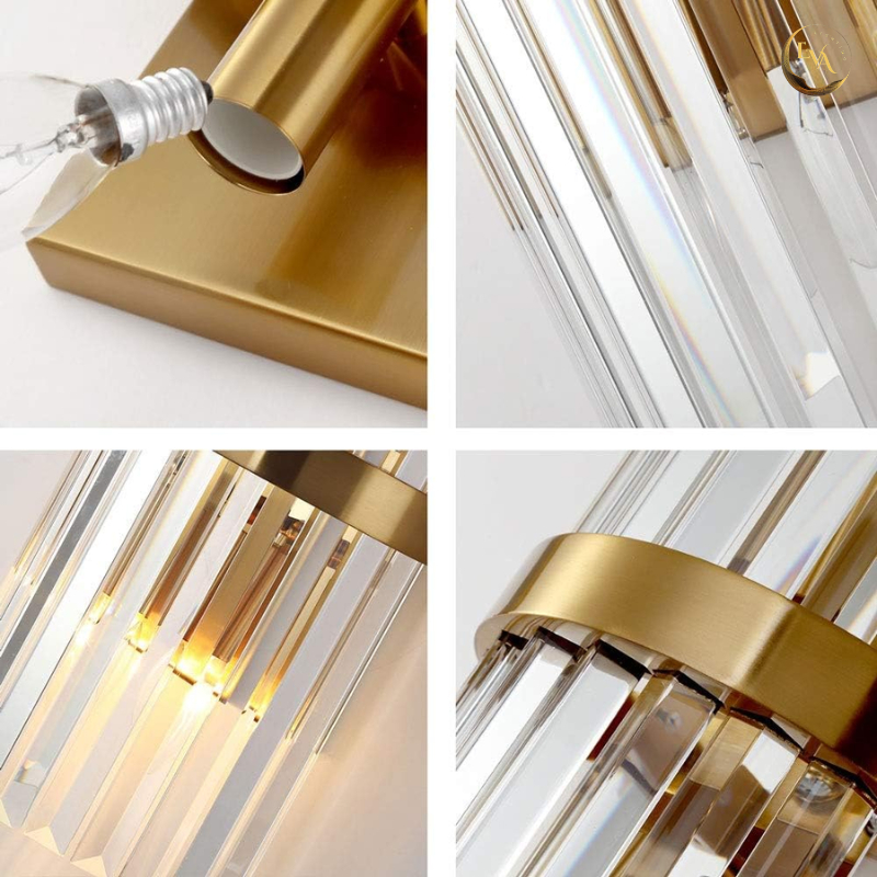 Đèn gắn tường pha lê EVA AA2/GĐ D170*H400 phong cách sang trọng trang trí nhà cửa hiện đại bảo hành 24 tháng