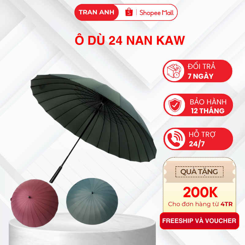 Ô Dù KAW 24 Nan Cỡ Lớn Thép Vải Chống Thấm Nước